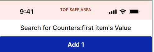 Bubble Counter App Interface Bubble no-code app example: simple counter interface with search functionality and Add button demonstrating basic app logic and user interaction patterns